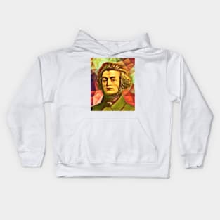 Adam Mickiewicz Snow Portrait | Adam Mickiewicz Artwork 15 Kids Hoodie